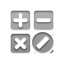 button, cancel, calculator DarkGray icon