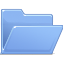 Folder, open, Blue SkyBlue icon