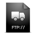 Ftp, location Black icon
