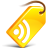 feed, subscribe, Rss, tag Gold icon