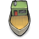 Boat DarkKhaki icon