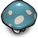 Blue, Mushroom, conspicuously CadetBlue icon