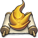 script, fire Goldenrod icon
