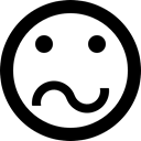 Gestures, Face, worried, worry, Emoticon, confusion Black icon