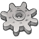 Gear, grey, light Silver icon