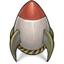 Rocket, looking, newer, but, older DarkGray icon