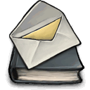 Book, mail, ok DarkGray icon