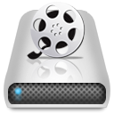 film, movie, video Silver icon