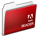 Folder, reader, adobe Firebrick icon