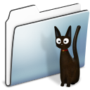 Folder, Graphite, Cat, smooth, Animal Black icon