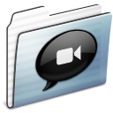 Graphite, stripe, ichat, Folder Black icon