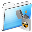 Alt, stripe, Folder, Burnable LightSkyBlue icon