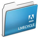 Folder, adobe, livecycle SteelBlue icon