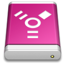drive, pink, Firewire MediumVioletRed icon