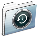 Folder, timemachine, Graphite, stripe Black icon