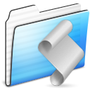 script, Folder, stripe Black icon