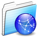 network, stripe, Folder RoyalBlue icon