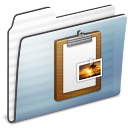 Clipboard, Graphite, stripe, Folder WhiteSmoke icon