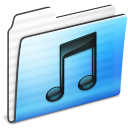 Folder, stripe, music Black icon