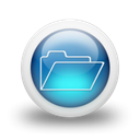 Blue, glossy, Orb Black icon