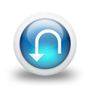 Blue, glossy, Orb Black icon