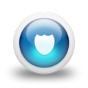 glossy, Guard, Blue, security, protect, shield Black icon