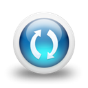 Orb, Blue, glossy Black icon