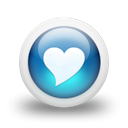 Blue, love, glossy, valentine, Heart Black icon