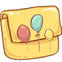 Folder, Balloon Khaki icon