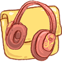 Folder, music Khaki icon