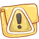 Caution, Folder Khaki icon