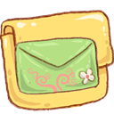 Folder, green, mail, envelop, Email, Letter, Message Khaki icon