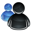 Dock, Msn, Hp Black icon