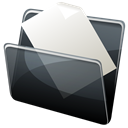Folder, paper, Hp, document, File Black icon