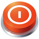 Power off, shutdown, perspective, button, turn off Chocolate icon