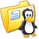 linux, Folder, yellow Black icon