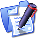 Folder, File, paper, document, Blue Black icon