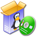 tux, linux, software Black icon