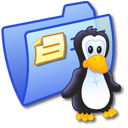 Folder, Blue, linux Black icon