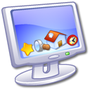 Display, monitor, screen, Computer LightSteelBlue icon