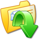yellow, Downloads, Folder Black icon