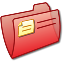 Folder, red Black icon