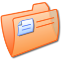 Folder, Orange Black icon