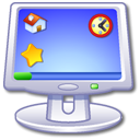 Computer, monitor, screen, Display CornflowerBlue icon