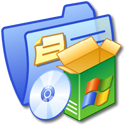 Folder, Blue, software Black icon