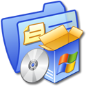 software, Folder, Blue Black icon
