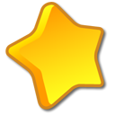 Favourite, star Gold icon