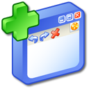 Add, plus, window CornflowerBlue icon