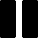 lines, symbol, Controls, Pause, button, two, symbols, buttons, Control Black icon