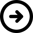 Turn Right, shape, Circle, right, round, signs, Direction Black icon